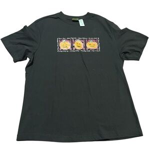 Vintage Halloween Pumpkin Graphic Tee Size Large 100% Cotton October whimsygoth